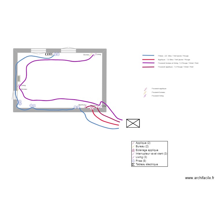Bureau avec électricité 2. Plan de 1 pièce et 20 m2