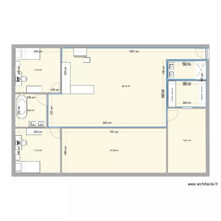 Test maison. Plan de 