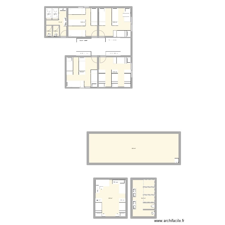 Irigny. Plan de 12 pièces et 160 m2