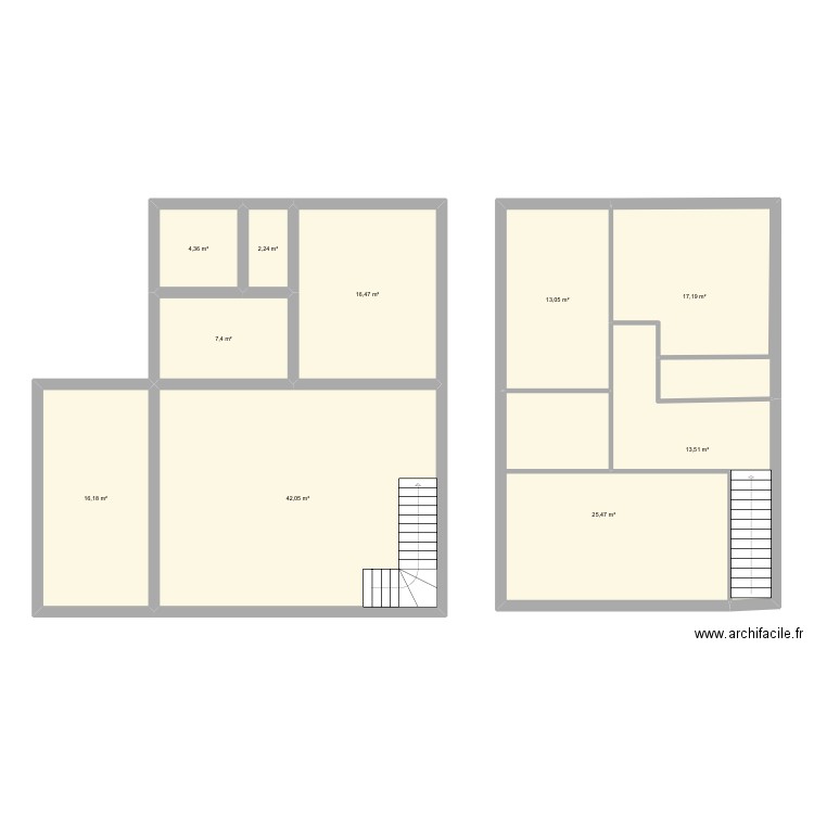 HAMDI. Plan de 10 pièces et 158 m2