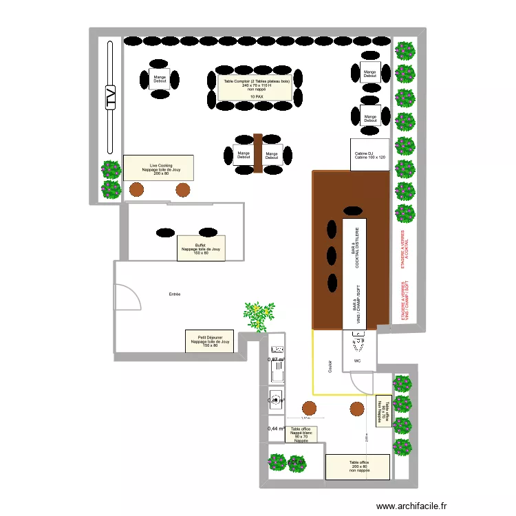 Shangri La - B 12&egrave;me &eacute;tage -Rooftop V3. Plan de 