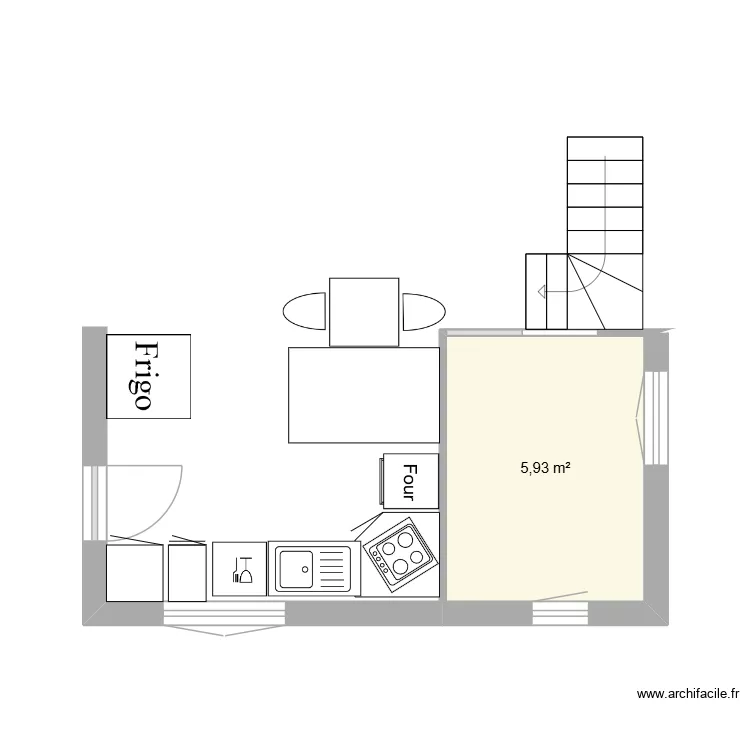 PLAN 2. Plan de 1  et 6 m²