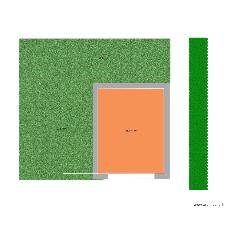 abris j. Plan de 1 pièce et 16 m2