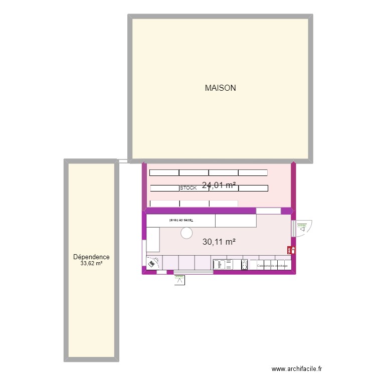 LABORATOIRE COSMETIQUE. Plan de 4 pièces et 180 m2