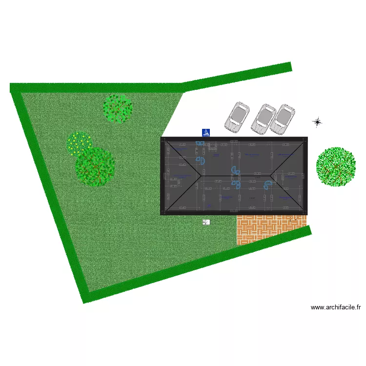 maison m&eacute;dicale d&eacute;finitif AVEC toiture. Plan de 12  et 201 m²