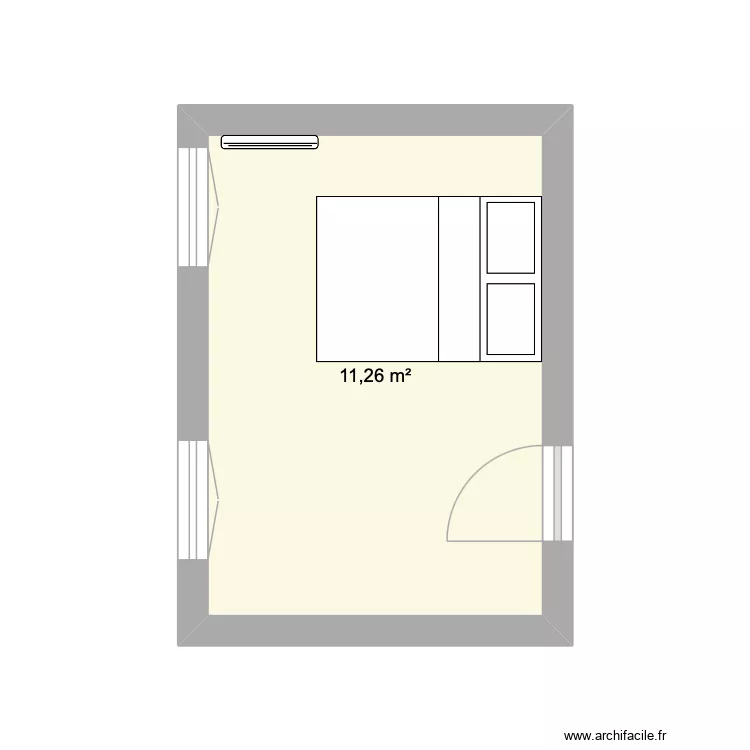 Chambre Tom. Plan de 1 et 11 m² Chambre Tom. Plan de 1 et 11 m²