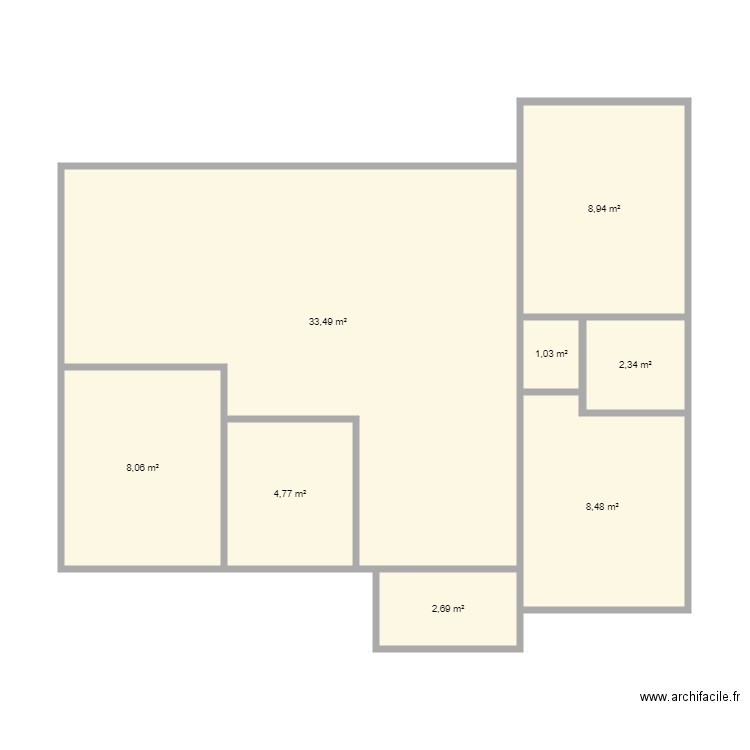 MICHAUT ASS VIERGE. Plan de 8 pièces et 70 m2