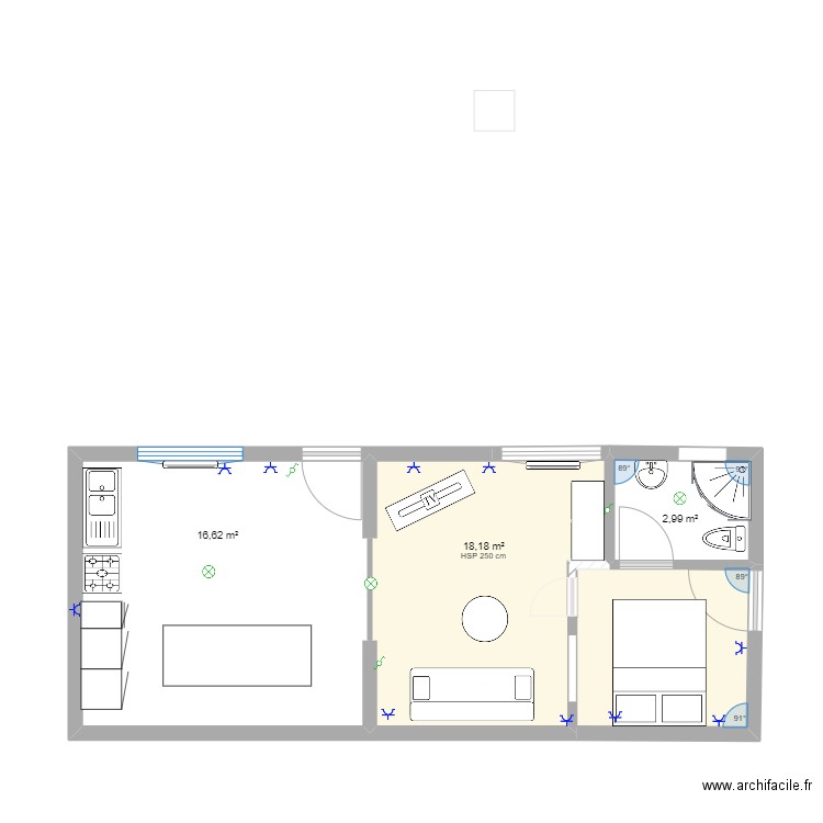 Plan 20m2 2. Plan de 0 pièce et 0 m2