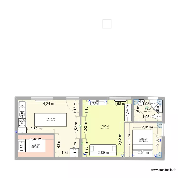 Plan 20m2 2. Plan de 