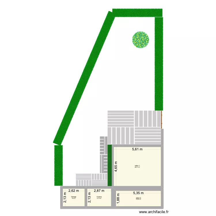 terrasse mai 2026 - sit actuelle 26 m carré - avec morceau en plus - test. Plan de 4 et 48 m² terrasse mai 2026 - sit actuelle 26 m carré - avec morceau en plus - test. Plan de 4 et 48 m²