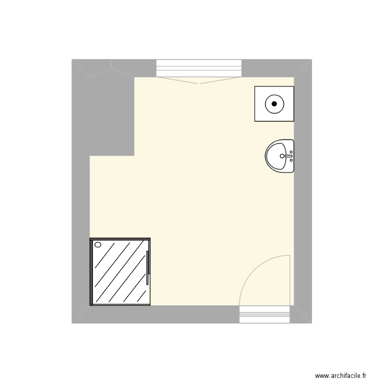BATIER . Plan de 1 pièce et 9 m2