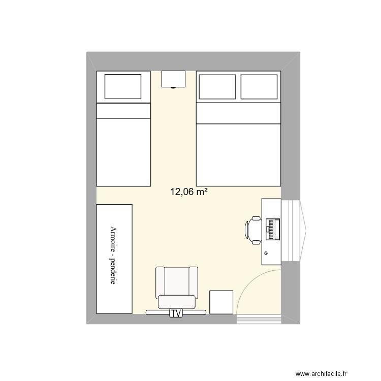 chambre 3. Plan de 0 pièce et 0 m2