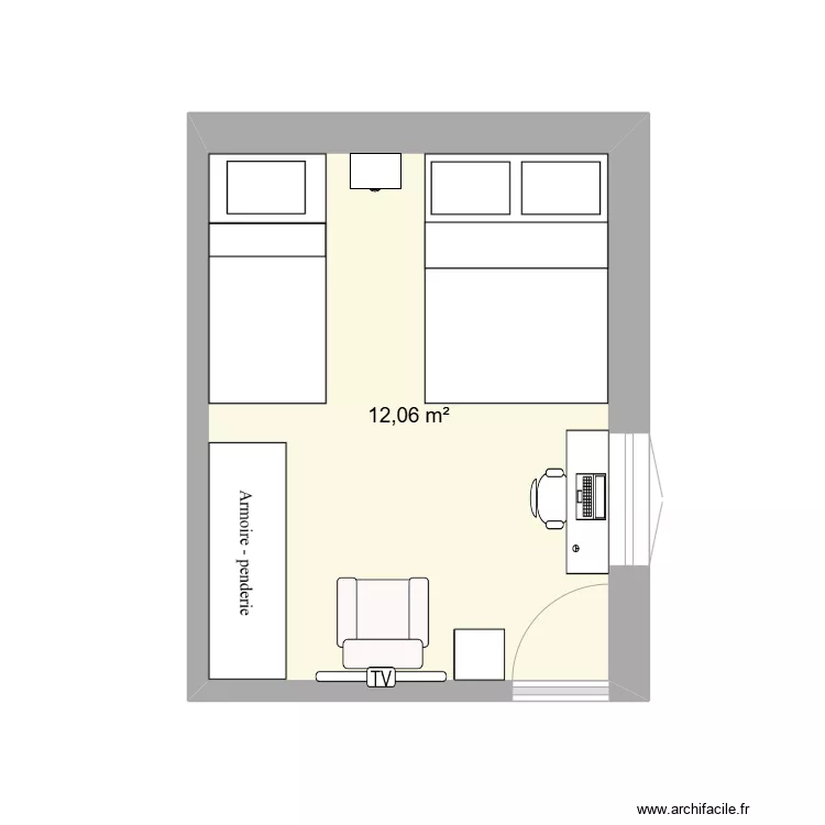 chambre 3. Plan de 