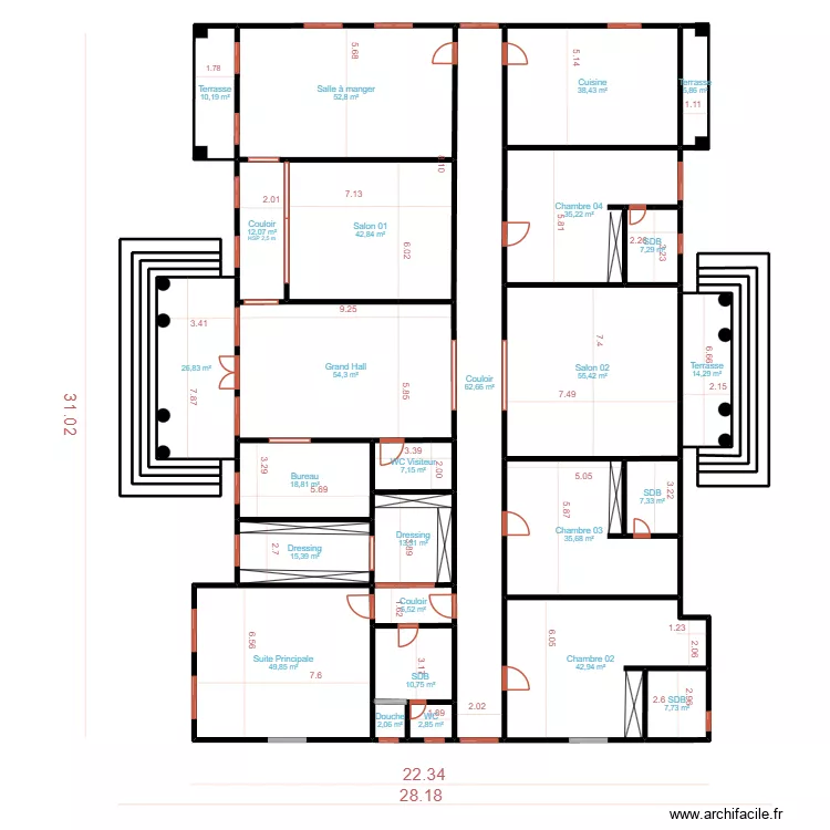 ngak paysages distribution 2026. Plan de 34  et 682 m²