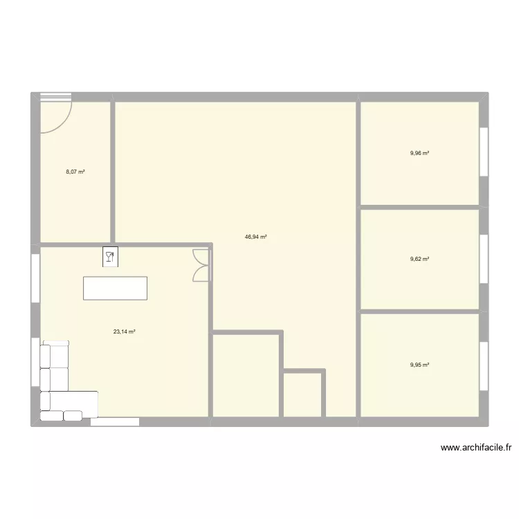 projet de dsk. Plan de 6 pièces et 108 m² projet de dsk. Plan de 6 pièces et 108 m²