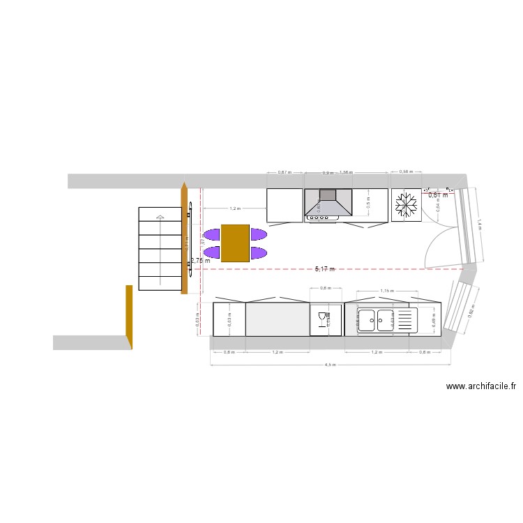 Cuisine Chatou 4. Plan de 0 pièce et 0 m2