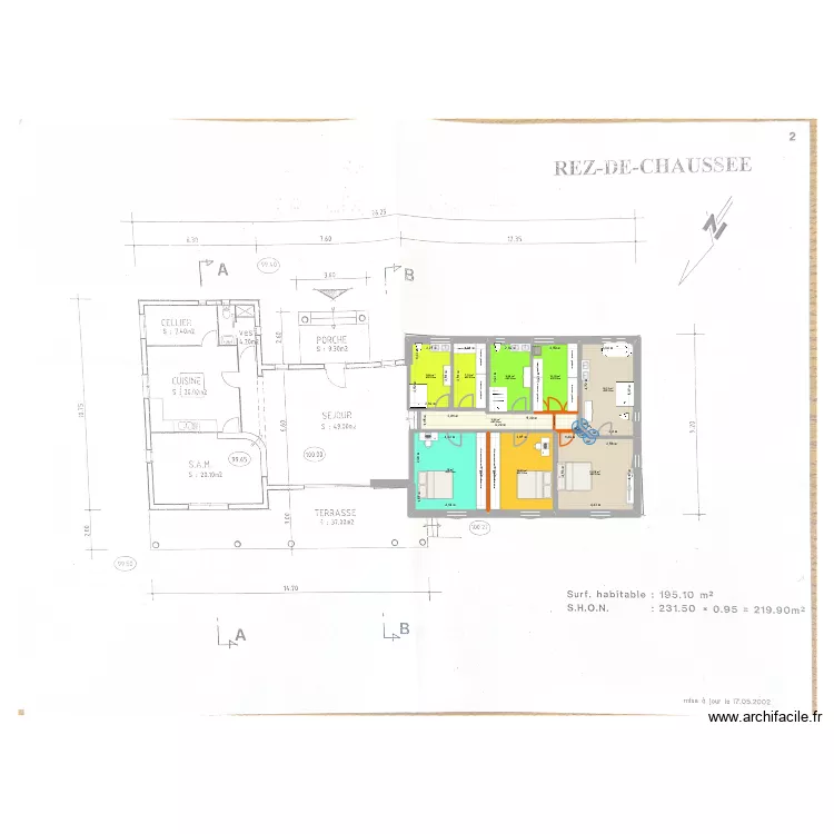 CRUYES - faisabilité. Plan de 9 Pièces et 116 m² CRUYES - faisabilité. Plan de 9 Pièces et 116 m²