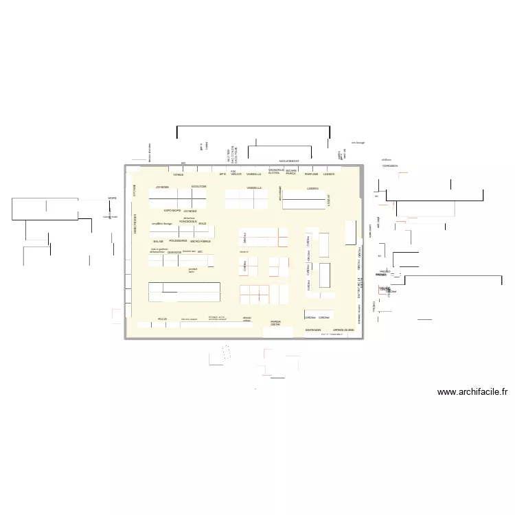 MAG 3.3. Plan de 1  et 281 m²
