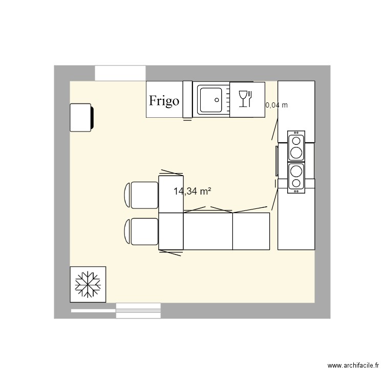 CUISINE BEAUVOIS HUHU. Plan de 0 pièce et 0 m2