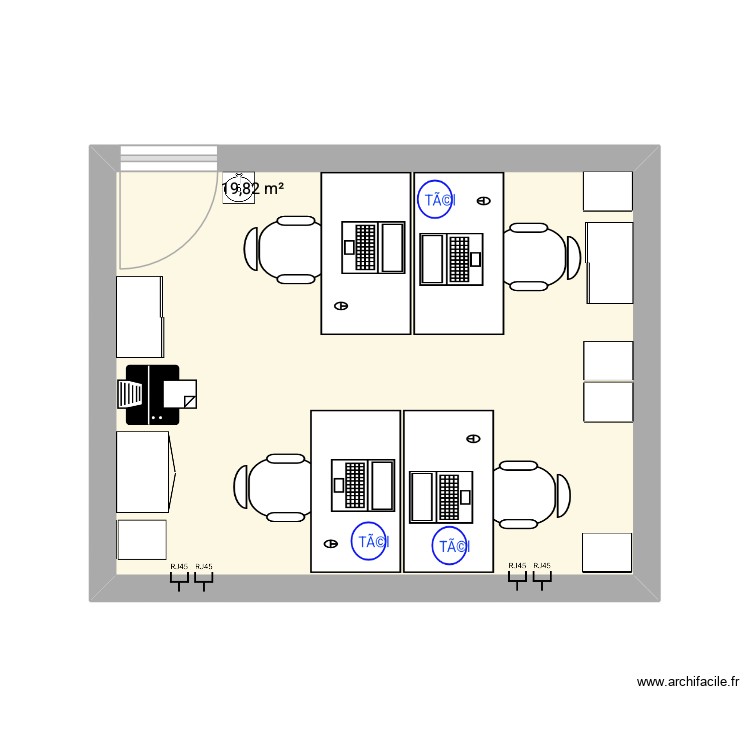 pi&egrave;ce bureau technique. Plan de 0 pièce et 0 m2