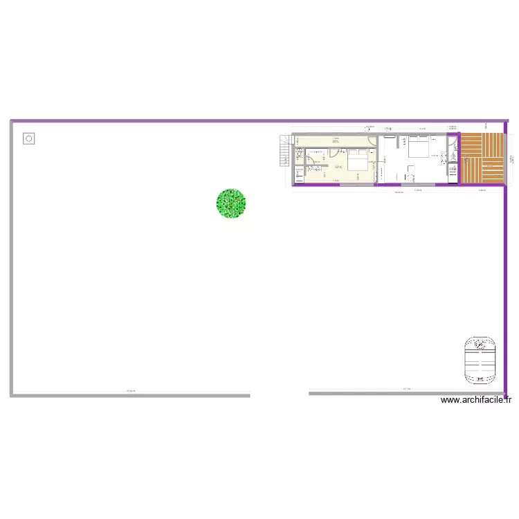 CAP RANDOU ETAGE 2. Plan de 3  et 32 m²