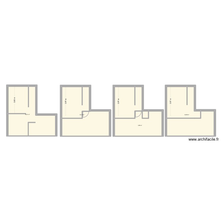 Plan Ju et Claire. Plan de 0 pièce et 0 m2