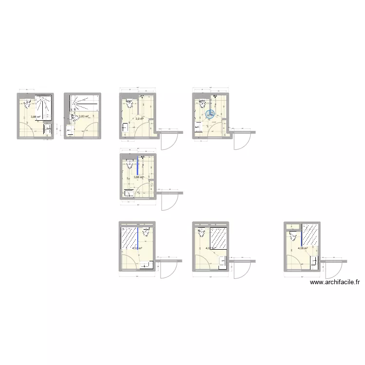 Salle de douche LUMA 1.2. Plan de 