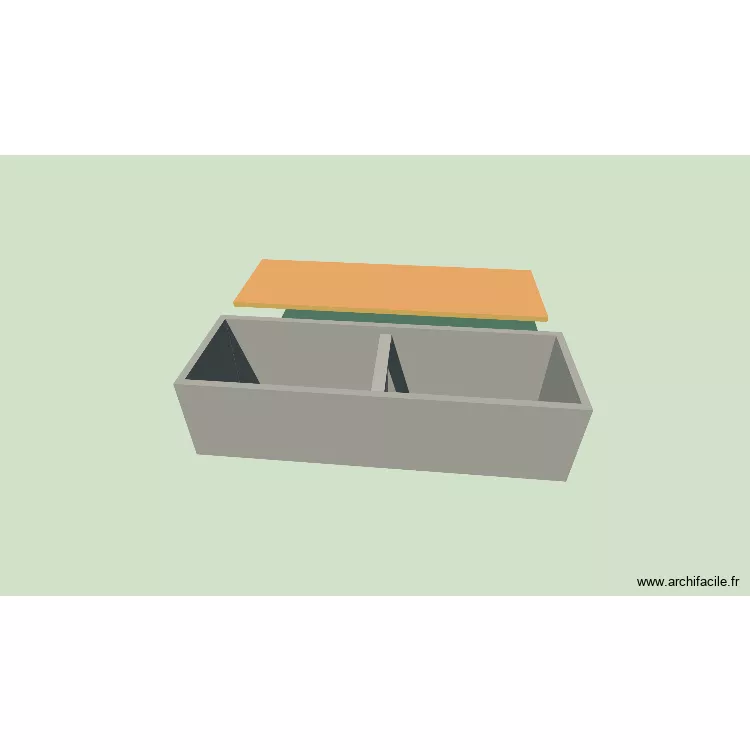 fosse a lissier. Plan de 1  et 40 m²