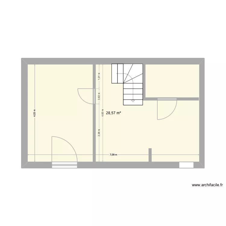 Cachan sssol. Plan de 1 Pièce et 29 m²