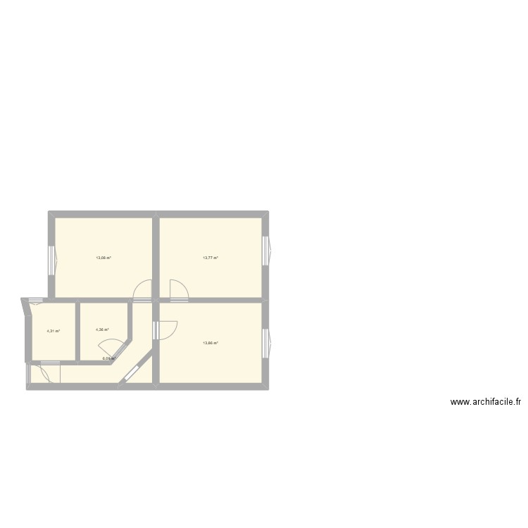 plan original avant modification. Plan de 14 pièces et 115 m2