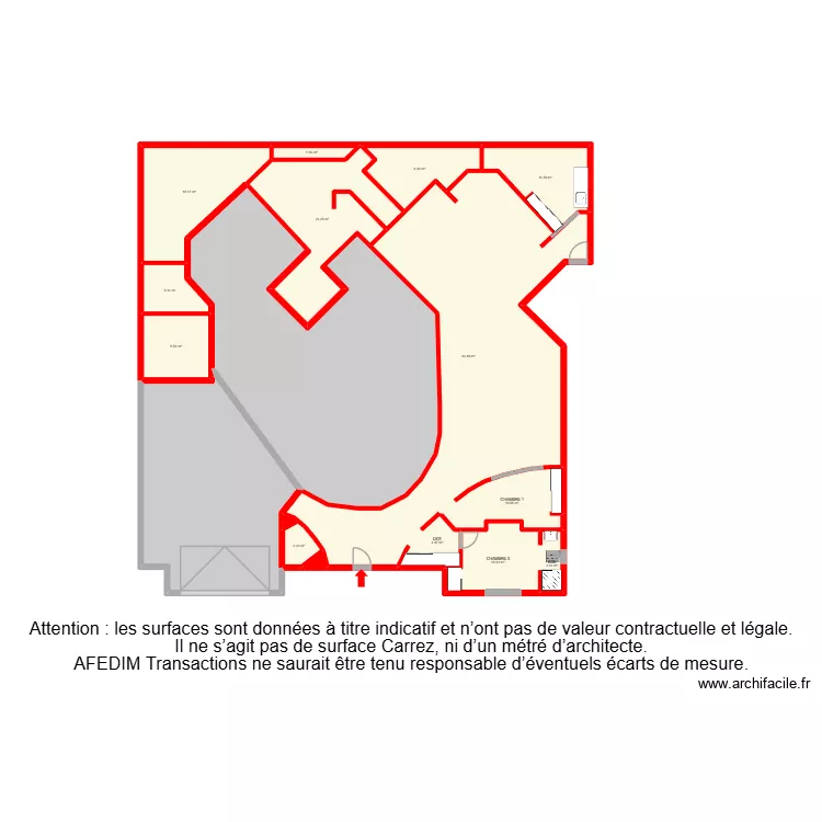 BI 34267. Plan de 17  et 354 m²