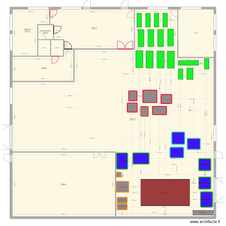 plan salle narosse! 03/05/2024 machine. Plan de 9 pièces et 610 m2