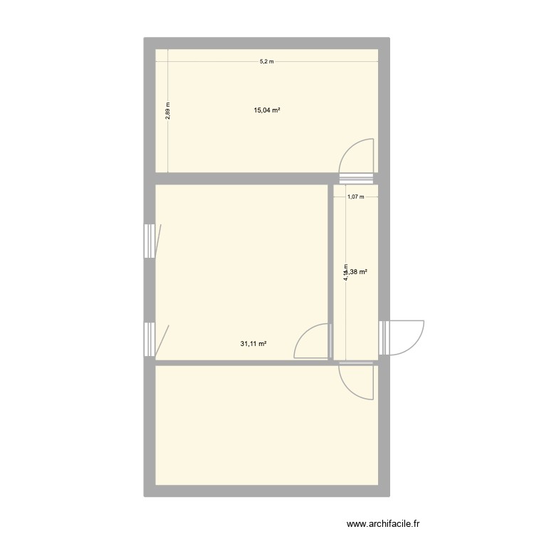 Etage Estevelles 3 chambres. Plan de 0 pièce et 0 m2