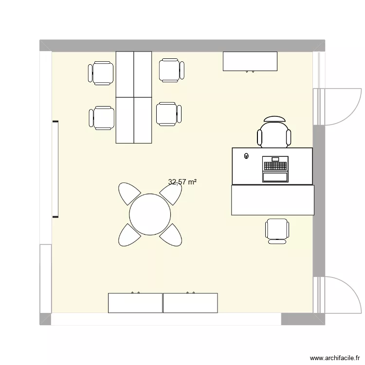 emha. Plan de 1  et 33 m²
