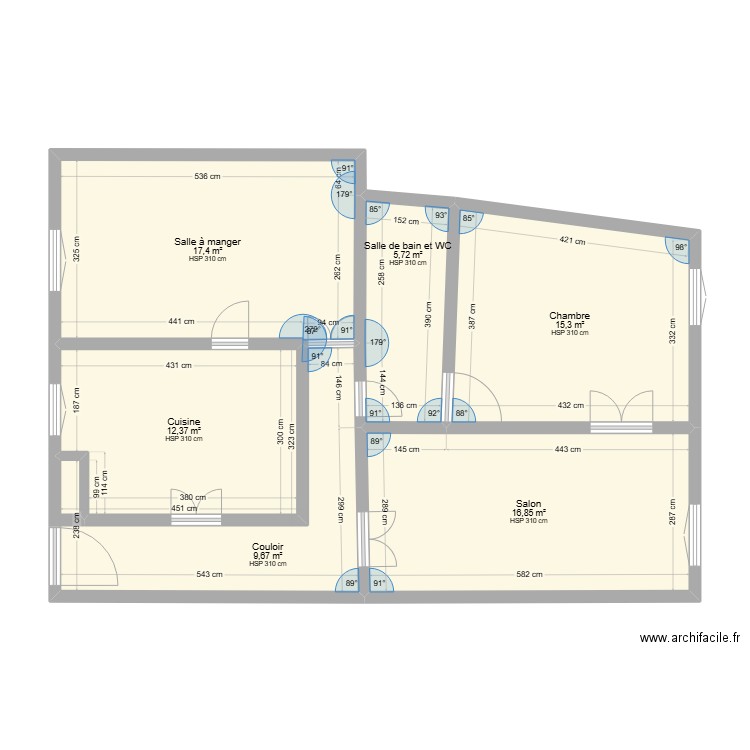 Quai Griolet étage 2. Plan de 0 pièce et 0 m2