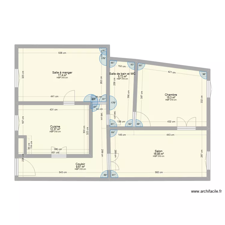 Quai Griolet &eacute;tage 2. Plan de 