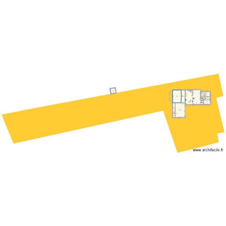 PIECE A VIVRE IB. Plan de 16 pièces et 241 m2
