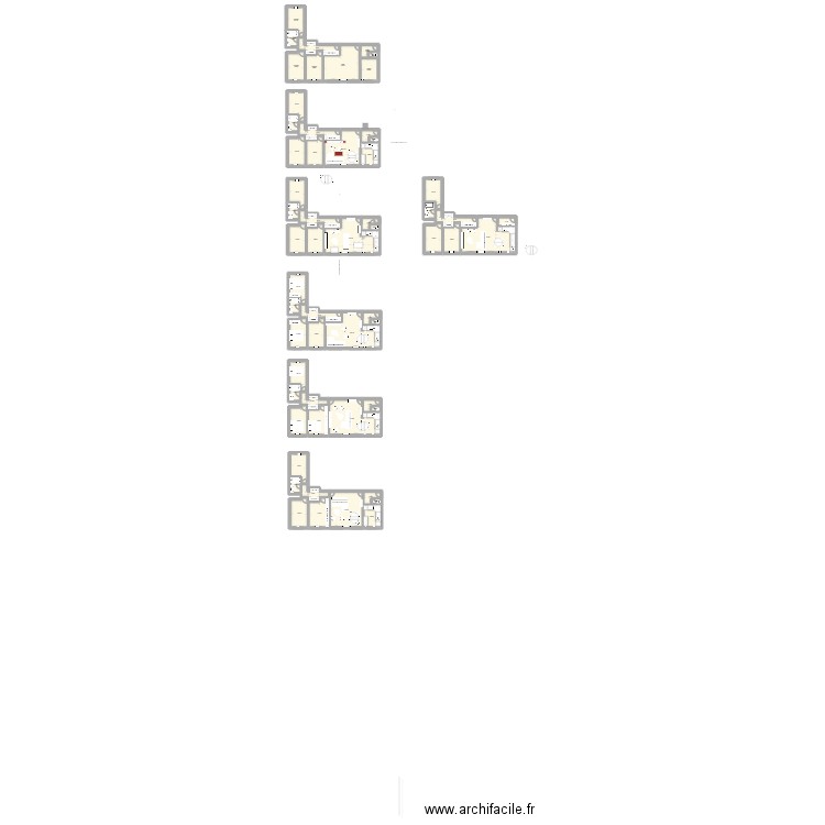 Appartement - Plans sur mesures. Plan de 58 pièces et 540 m2