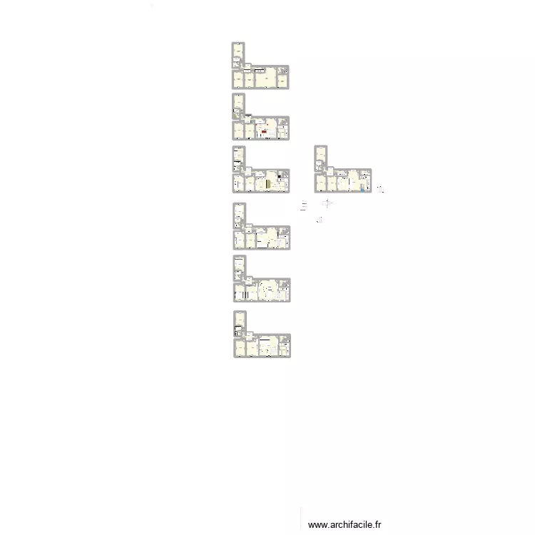 Appartement - Plans sur mesures. Plan de 58 pièces et 539 m²