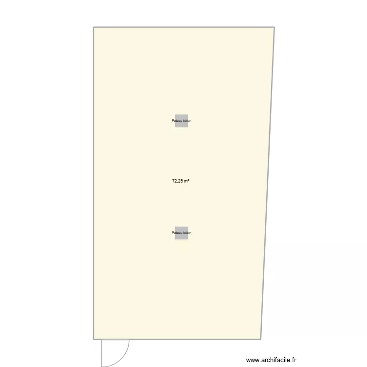 archi. Plan de 1  et 72 m²