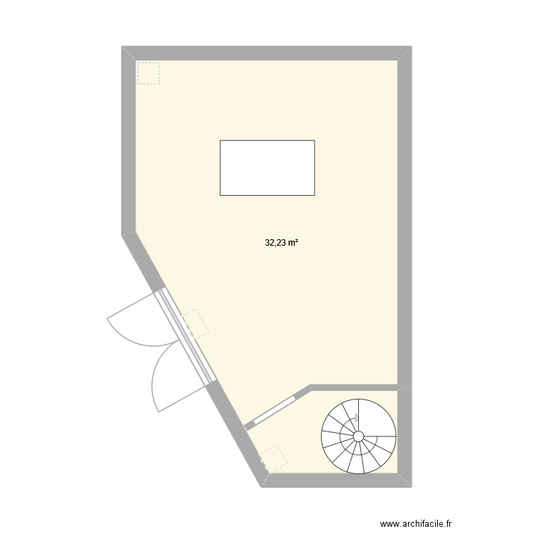 KAILA. Plan de 1 pièce et 32 m2