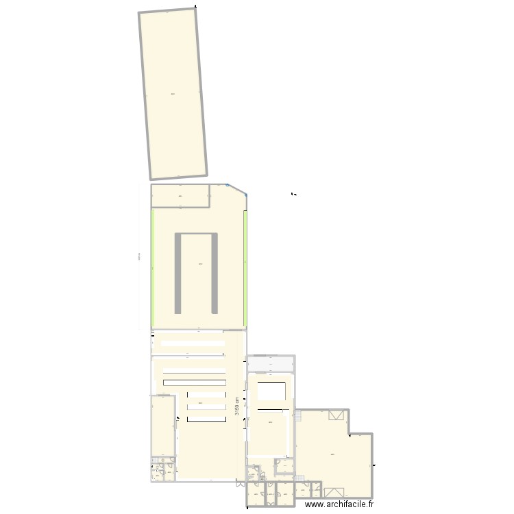 Videosurveillance. Plan de 19 pièces et 2150 m2