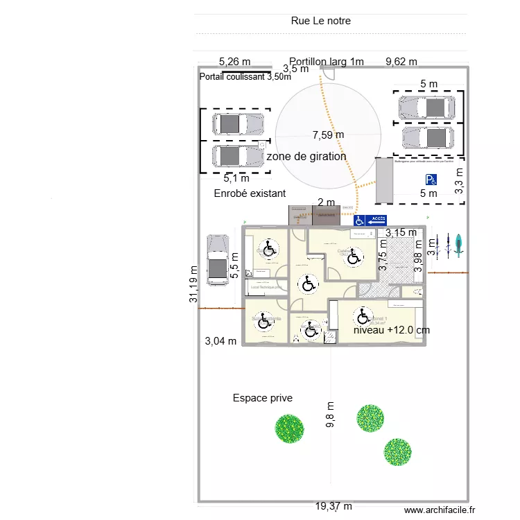 plan general projet ERP parking juin 2025. Plan de 