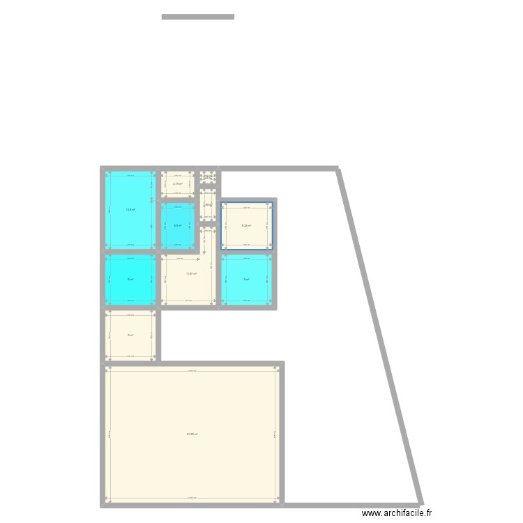 moumou2. Plan de 11 pièces et 153 m2
