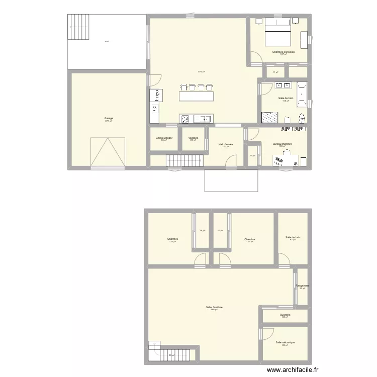 maison. Plan de 