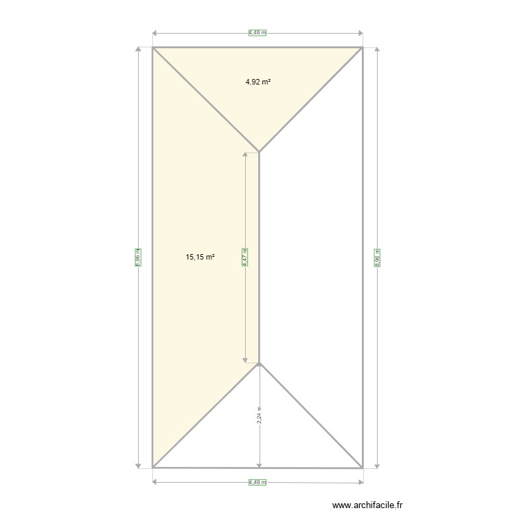 toit garage. Plan de 0 pièce et 0 m2