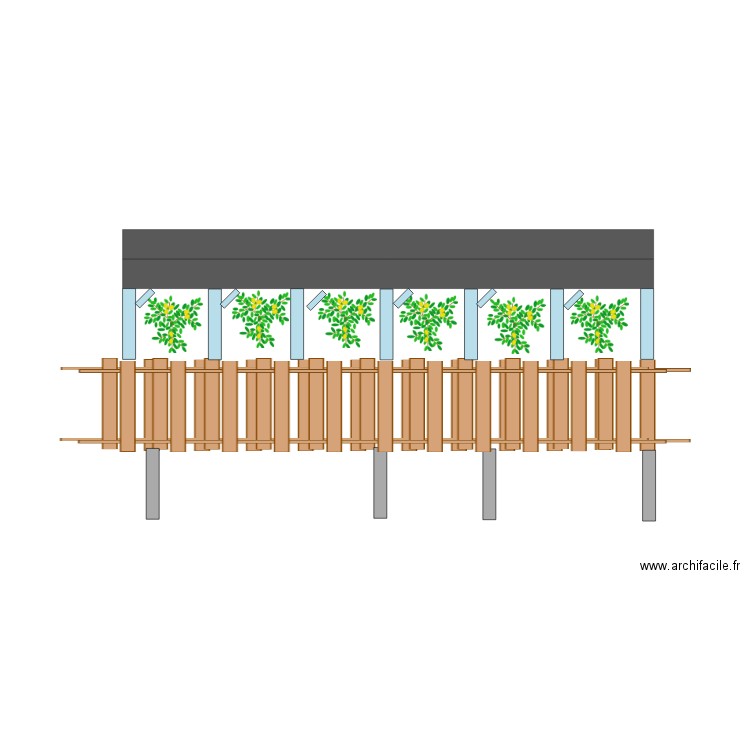 passerelle. Plan de 0 pièce et 0 m2