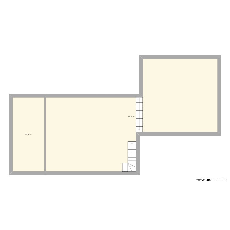 ?CKDSR?NVFIK. Plan de 2 pièces et 130 m2