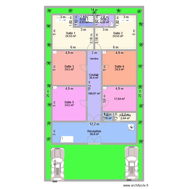 Salon V 5. Plan de 13 pièces et 562 m2