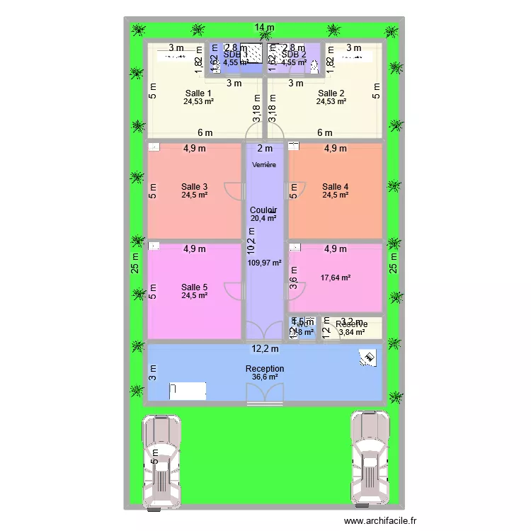 Salon V 5. Plan de 